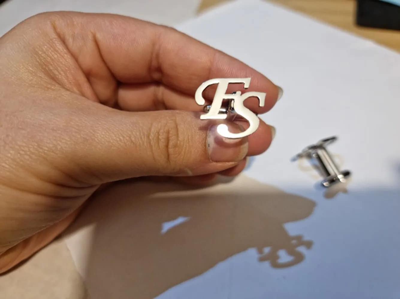 Personalized Name Cufflinks - Customized Cufflinks - Groom Wedding Cufflinks - Groomsmen gift - Initials Cufflinks - Sterling Cufflinks
