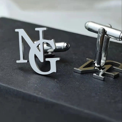Personalized Name Cufflinks - Customized Cufflinks - Groom Wedding Cufflinks - Groomsmen gift - Initials Cufflinks - Sterling Cufflinks