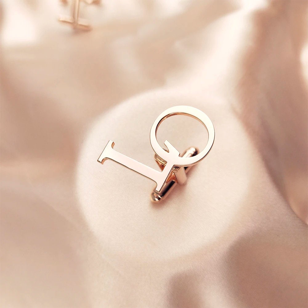 Dainty Name Cufflinks, Customized Initials Cufflinks, Grooms Wedding Gift, Christmas Gift, Custom Logo Cufflinks, Personalized Gift For Him