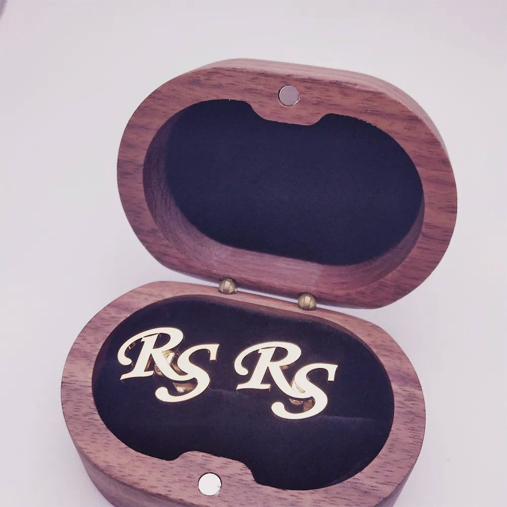 Customized Name Cufflinks, Personalized Initials Cufflinks With Box, Wedding Gift, Custom Logo Cufflinks, Gift For Him, Gift For Husband