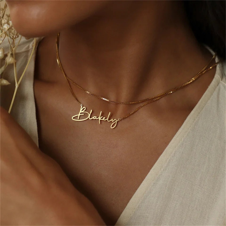 Custom Name Necklace - Personalized Gifts for Bridesmaid - Dainty Name Necklace - Handmade Name Necklace - Christmas Gift For Her.