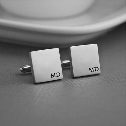 Personalized Gold Name Cufflinks - Customized Cufflinks - Groom Wedding Cufflinks - Groomsmen gift - Initials Cufflinks - Silver Cufflinks