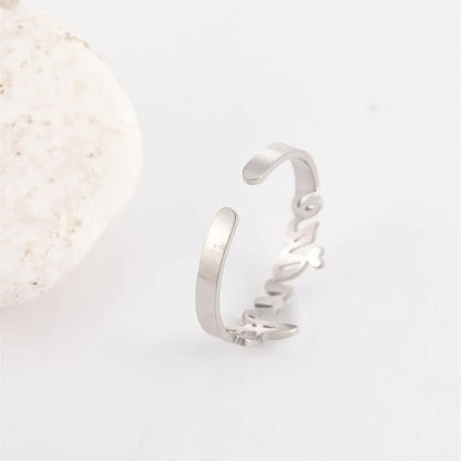 Customized Double Name Ring -Christmas Gift for Her - Two Name Ring in Sterling Silver - Two Name Stackable Ring - Personalized Gift For Mom