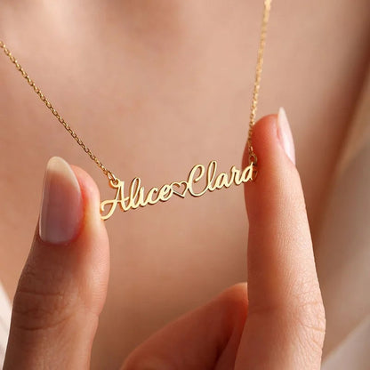 Custom Name Necklace, 14k Solid Gold Name Necklace, Personalized Gift for Her, 14k Solid Gold Name Necklace, Personalized Gift for Her
