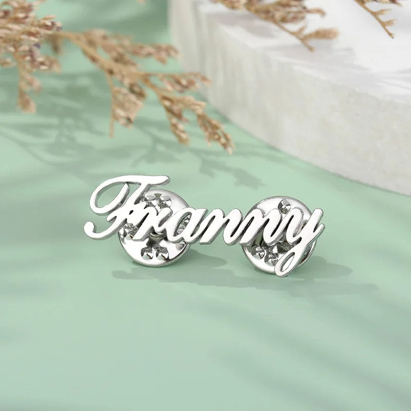Custom Initials Name Lapel Pin - Letters Lapel Pin - Custom Initials Brooch - Personalized Name Brooch - Grooms wedding gift - Gift For Him.