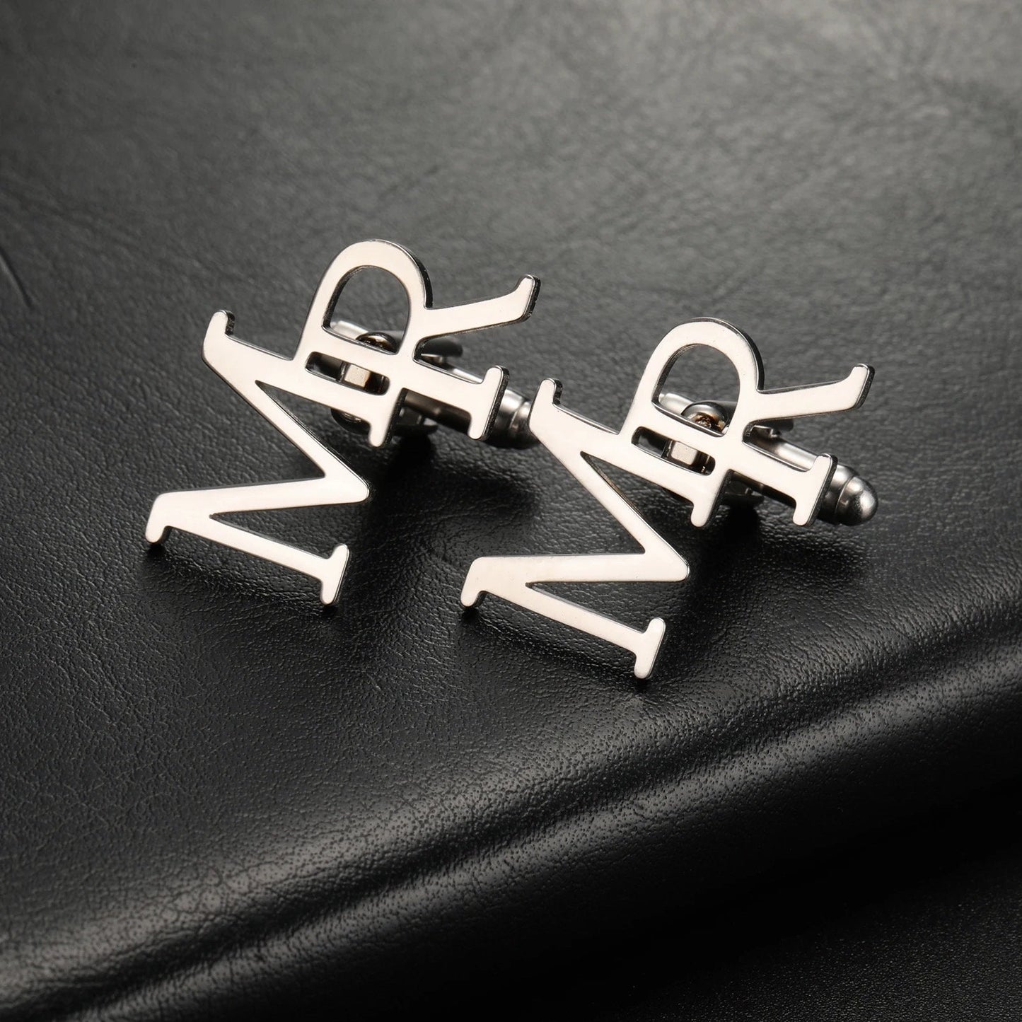 Initials Name Cufflinks - Personalized Cufflinks - Groom Wedding Cufflinks - Groomsmen gift - Initials Cufflinks - Gold Silver Cufflinks.