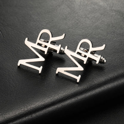 Initials Name Cufflinks - Personalized Cufflinks - Groom Wedding Cufflinks - Groomsmen gift - Initials Cufflinks - Gold Silver Cufflinks.