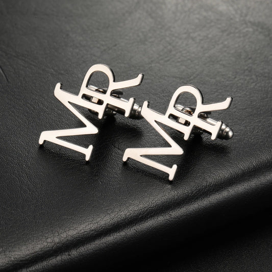 Initials Name Cufflinks - Personalized Cufflinks - Groom Wedding Cufflinks - Groomsmen gift - Initials Cufflinks - Gold Silver Cufflinks.