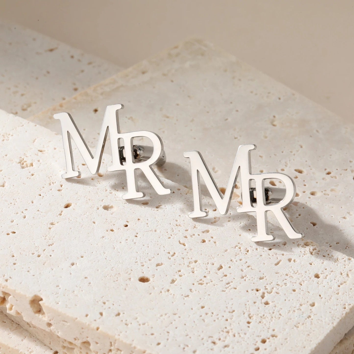 Initials Name Cufflinks - Personalized Cufflinks - Groom Wedding Cufflinks - Groomsmen gift - Initials Cufflinks - Gold Silver Cufflinks.