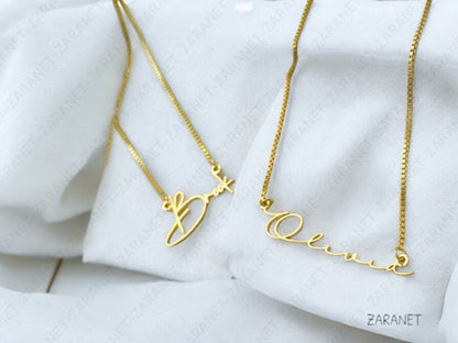 Personalized Name Necklace • Elegant Gift for Her- Gold Name Necklace with Box Chain • Personalized Gift.