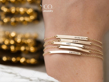Personalized Engraved Multilayer Bracelet for Women - Stainless Steel Best Friend Jewelry - Custom Name Female Wrist Bracelet.