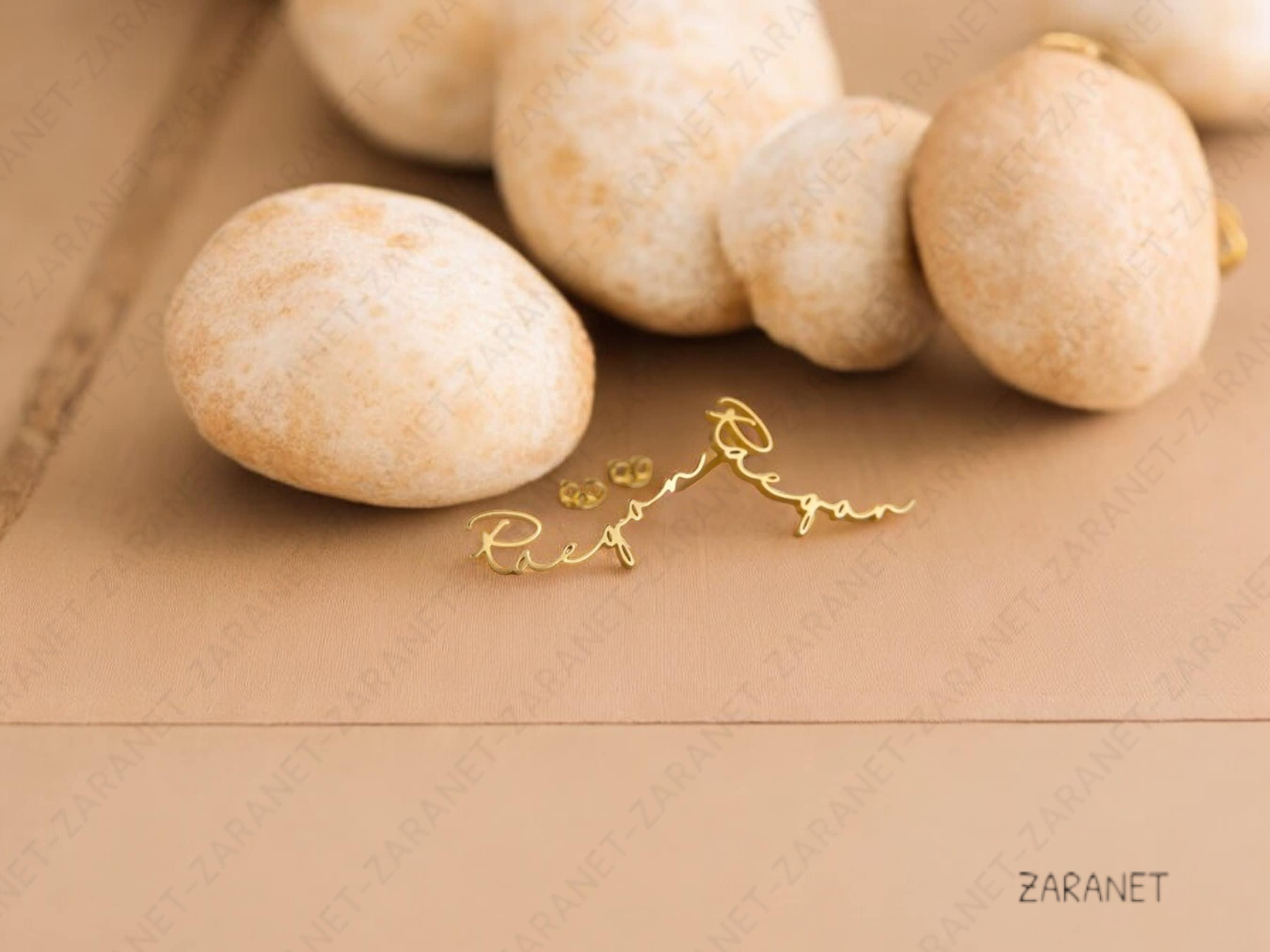 Personalized Name Earrings - Custom Gold & Silver Stainless Steel Studs for Women - Summer Jewelry Gift - Unique Custom Earrings