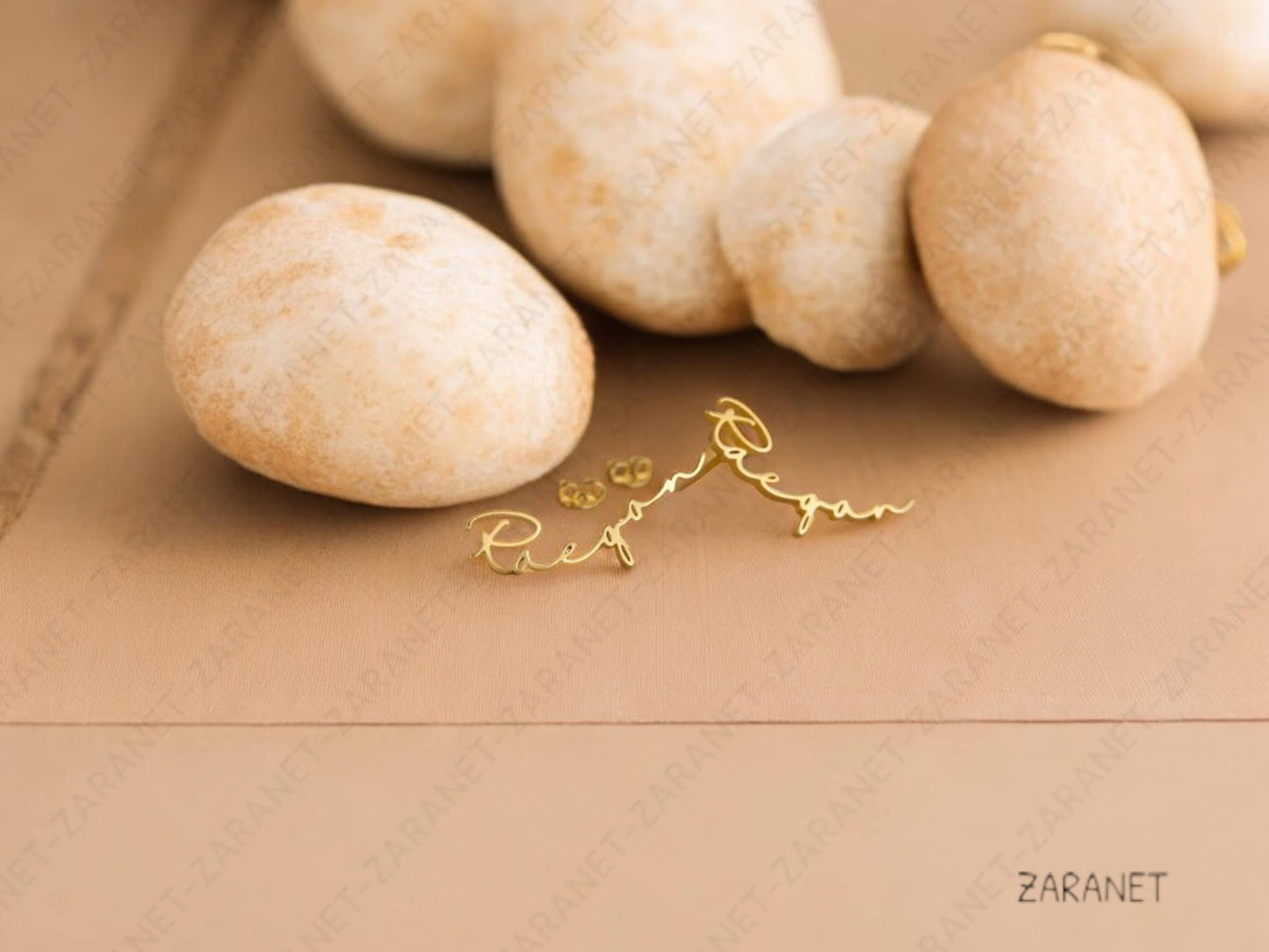 Personalized Name Earrings - Custom Gold & Silver Stainless Steel Studs for Women - Summer Jewelry Gift - Unique Custom Earrings