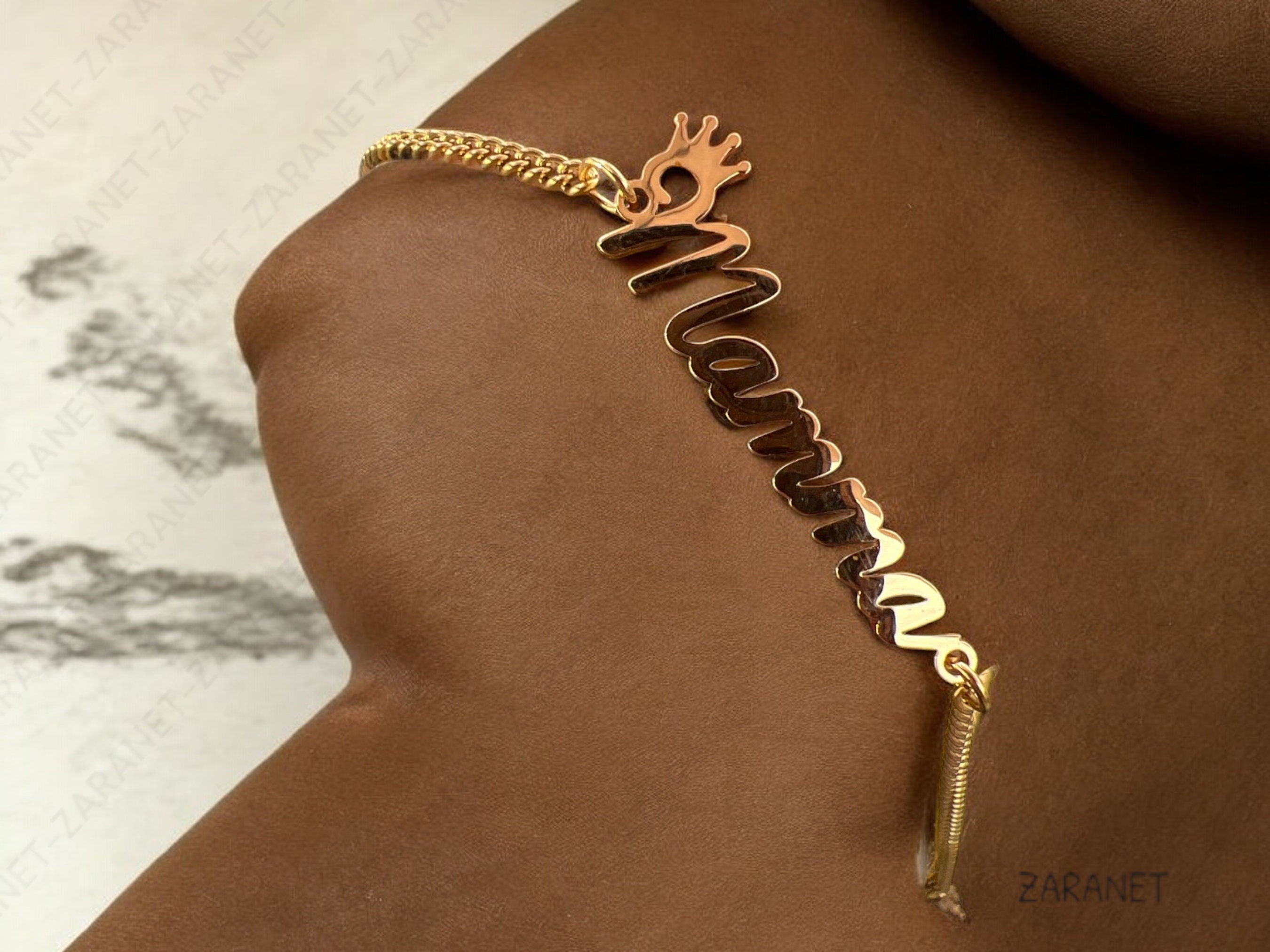 Custom Name Curb Chain Bracelet - Minimal Personalized Name Jewelry - Birthday Gift for Her