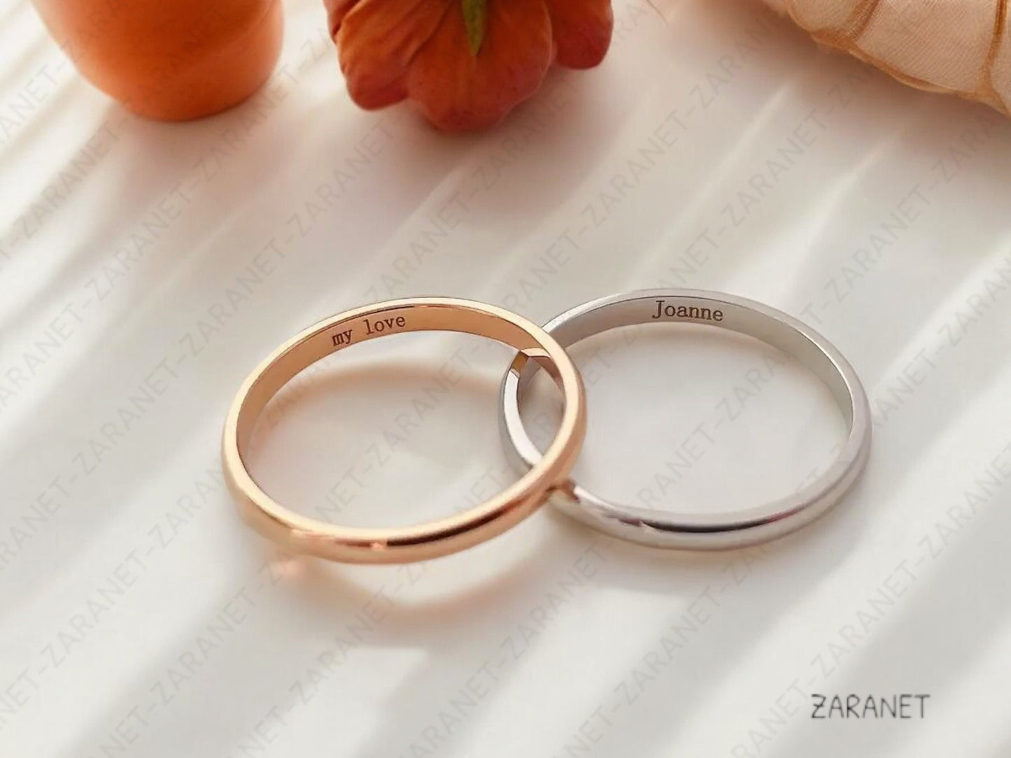 Custom Name Ring - Personalized Thin Ring - Engrave Your Name - Special Gift for Moms - Sweet Valentine's Day Present.