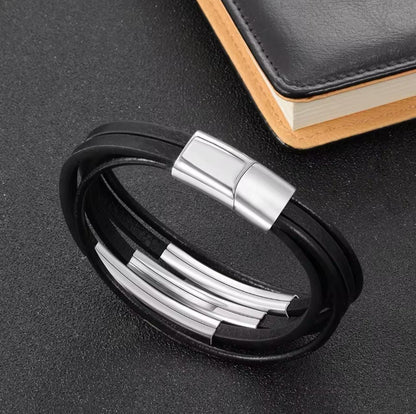 Personalized Engraved Multilayer Bracelet for Women - Stainless Steel Best Friend Jewelry - Custom Name Female Wrist Bracelet.