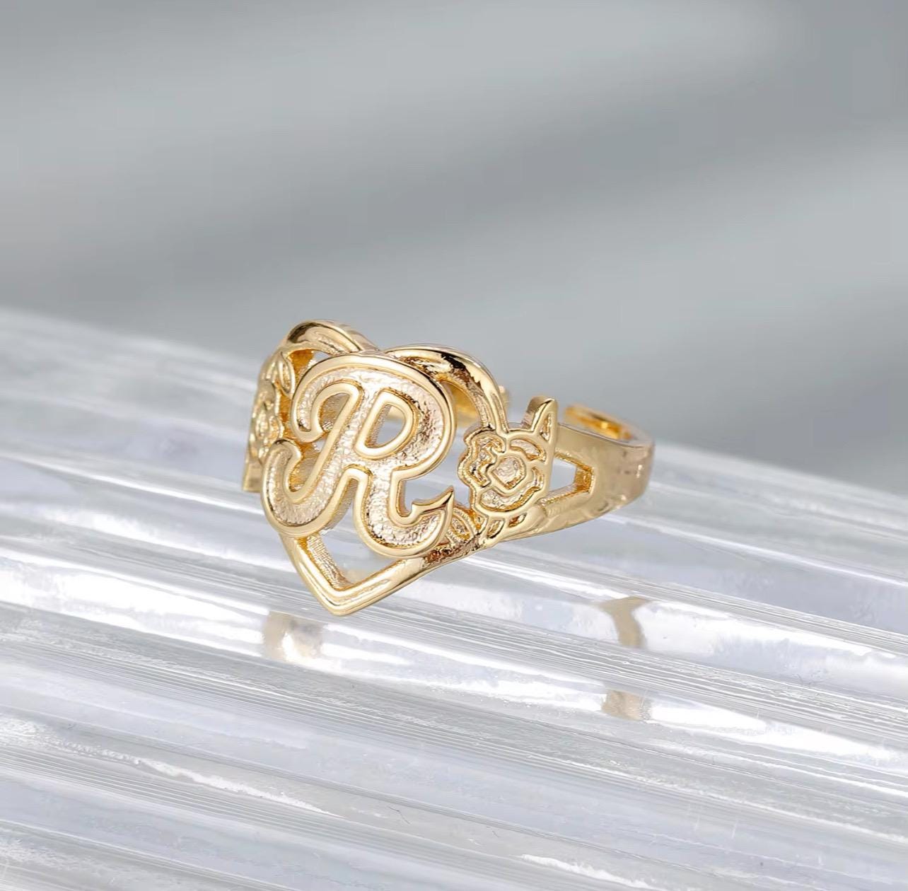 Dainty Initial Ring • Skinny Letter Ring • Custom Initial Ring • Summer Ring • Gift For Her.
