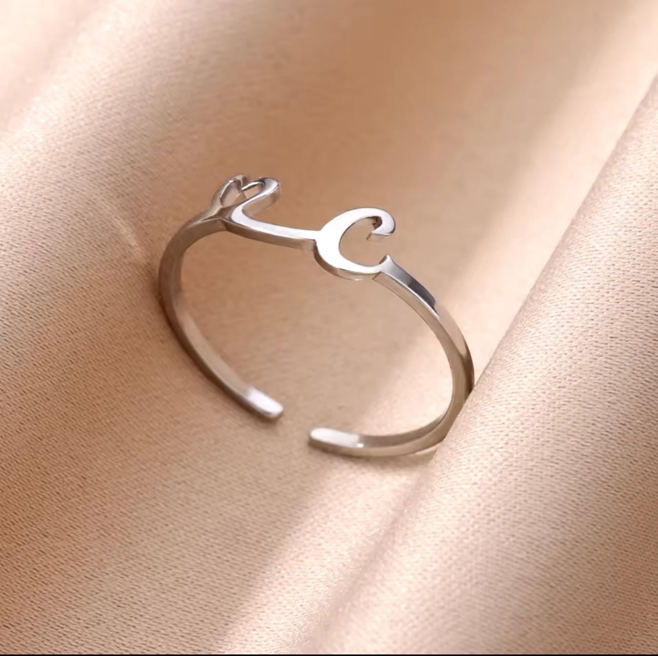 Dainty Initial Ring • Skinny Letter Ring • Custom Initial Ring • Summer Ring • Gift For Her.