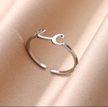 Dainty Initial Ring • Skinny Letter Ring • Custom Initial Ring • Summer Ring • Gift For Her.