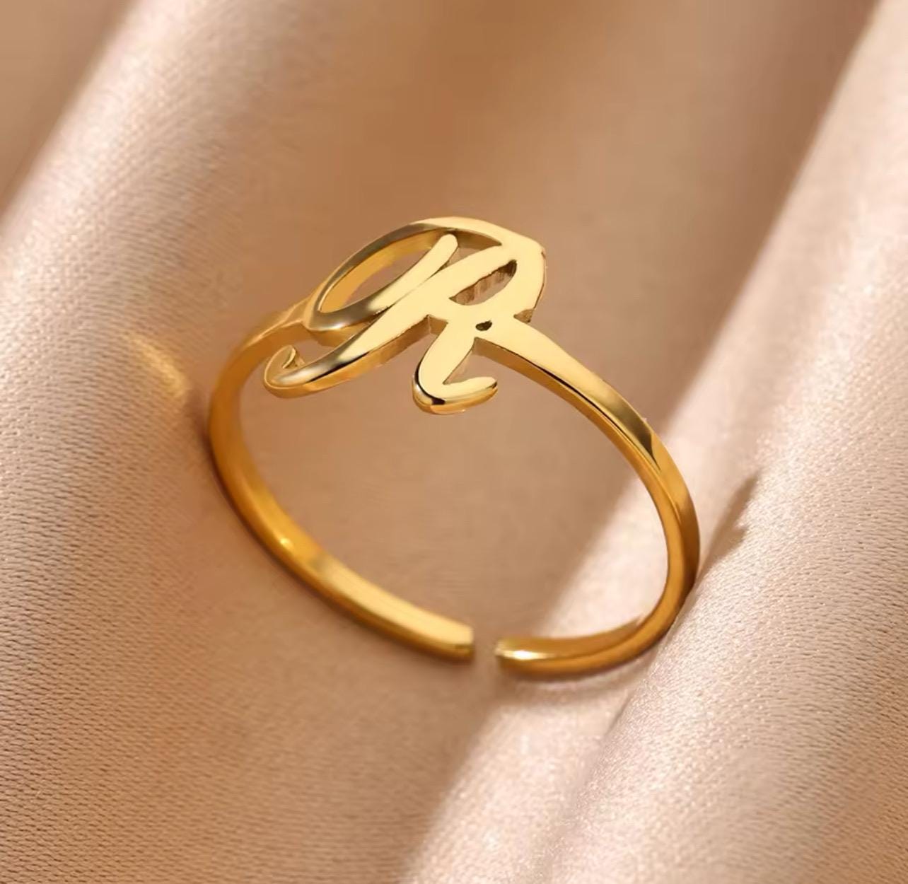 Dainty Initial Ring • Skinny Letter Ring • Custom Initial Ring • Summer Ring • Gift For Her.