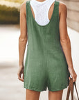 Ladies Daisy Cotton Linen Bib Shorts
