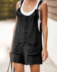 Ladies Daisy Cotton Linen Bib Shorts