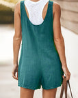 Ladies Daisy Cotton Linen Bib Shorts