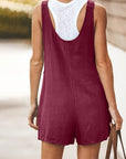 Ladies Daisy Cotton Linen Bib Shorts